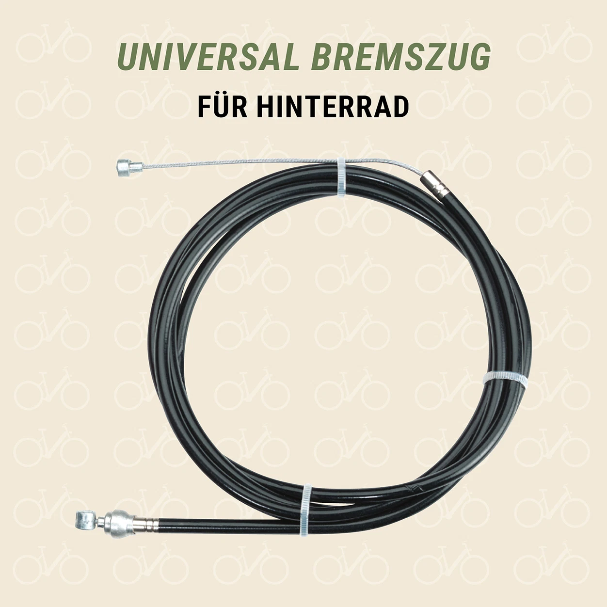 universal Bremszug mit Hinterrad - Ansicht von vorne