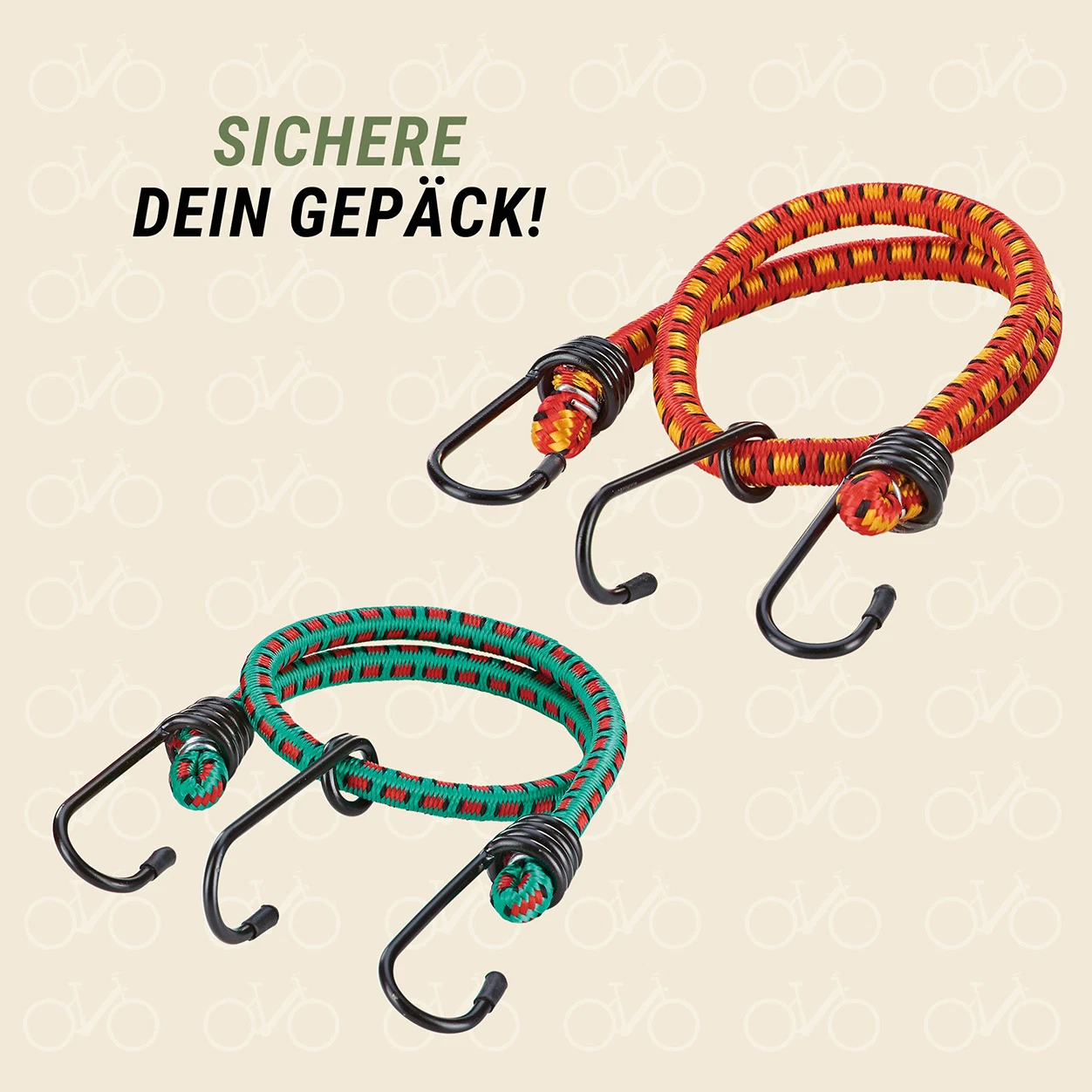 Gepäckträger Gurtset sichere dein Gepäck - diagonale Ansicht