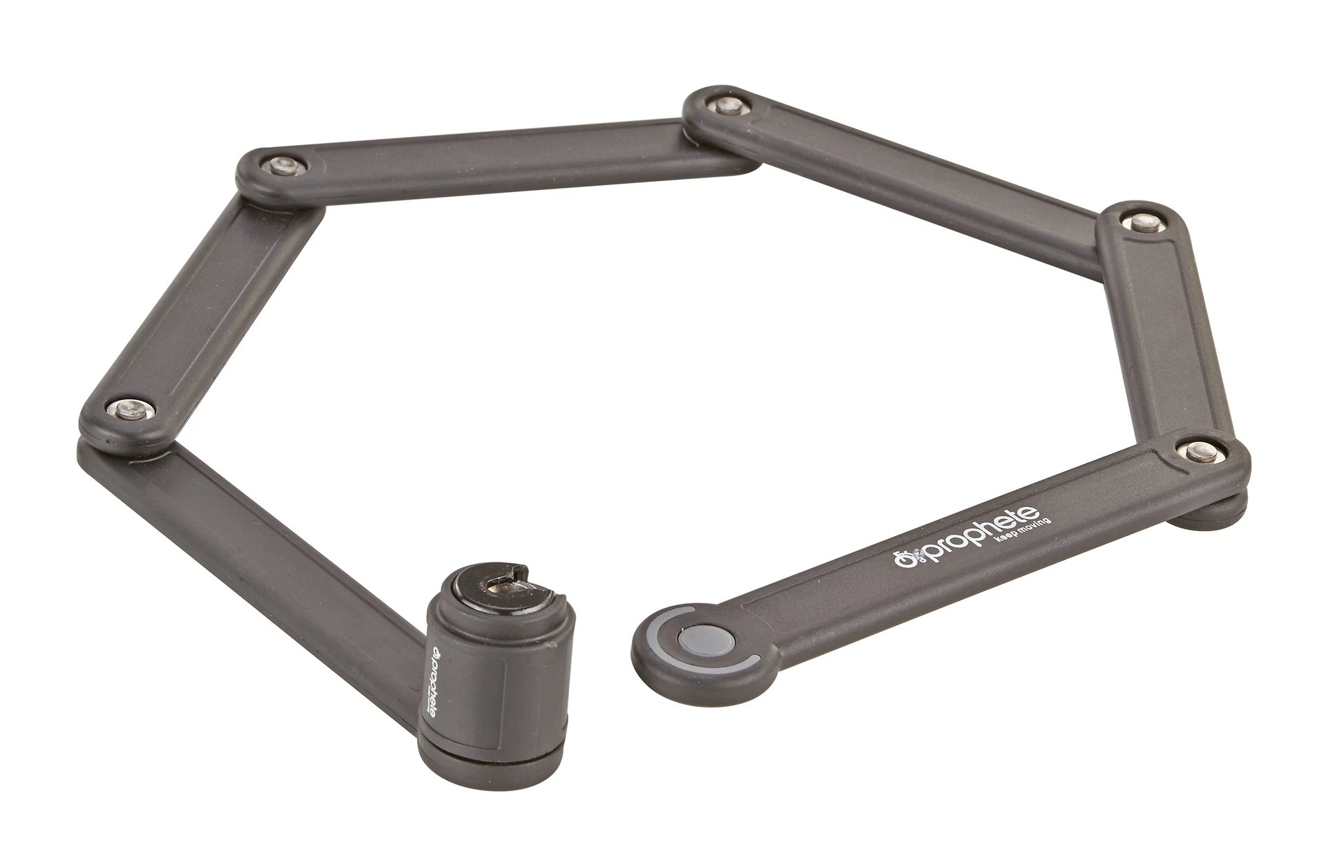 Faltschloss geöffnet - diagonale Ansicht auf weißem Grund