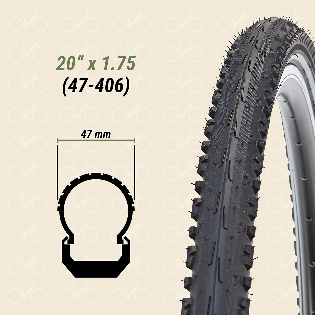 Reifen 20" x 1.75 (47-406)