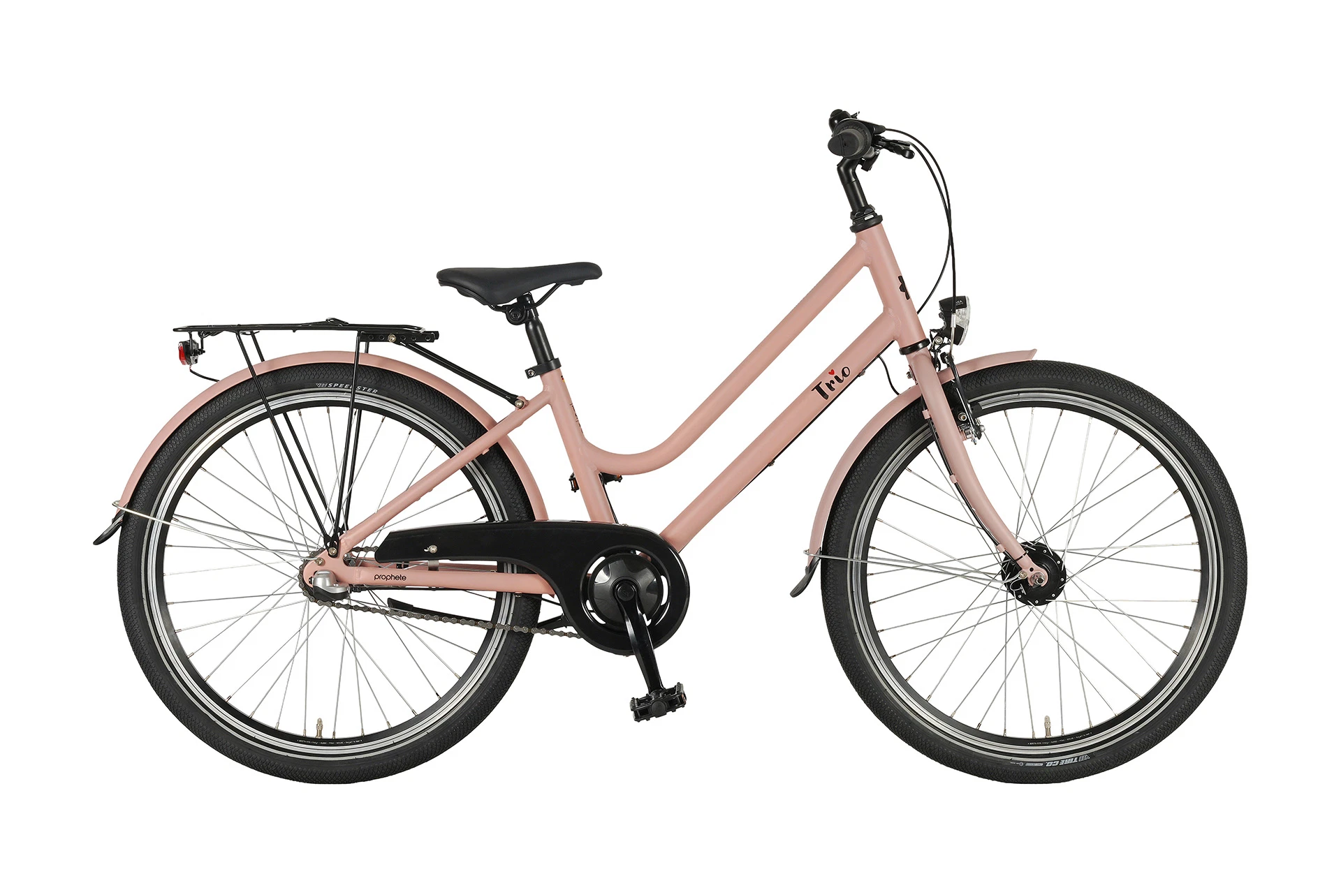 Trio Kinderfahrrad 500 altrosa - Planaufnahme auf weißem Grund