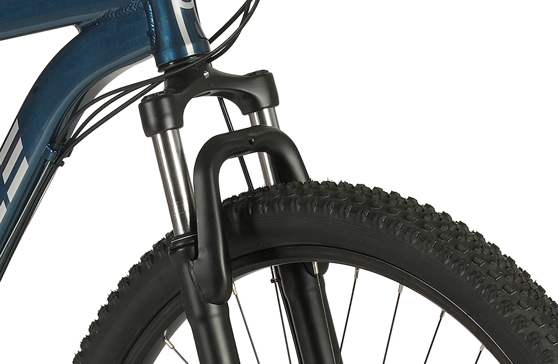 Dice 100 Mountainbike - Detailaufnahme Feder auf weißem Grund