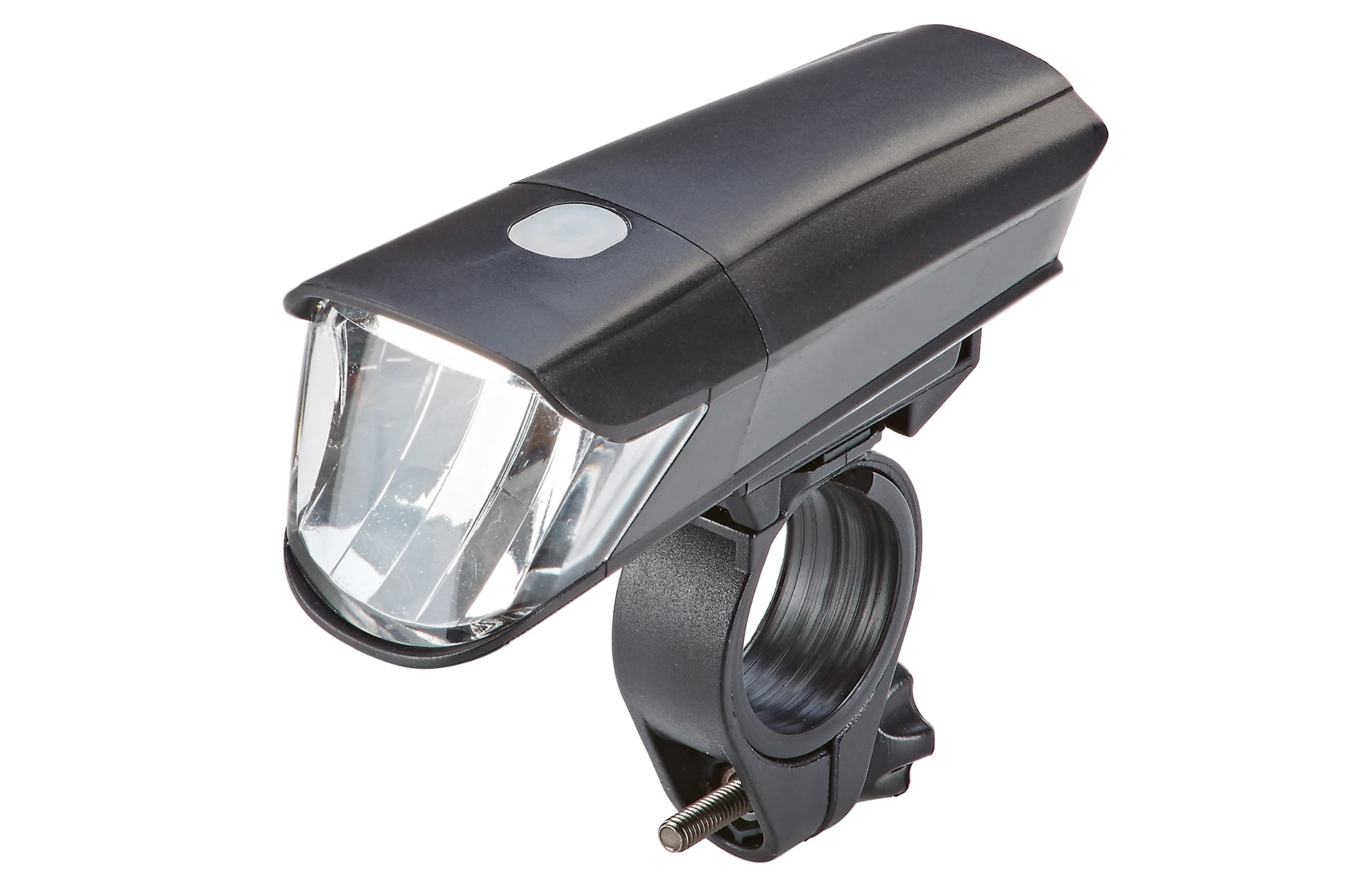 Scheinwerfer schwarz - diagonale Ansicht auf weißem Grund