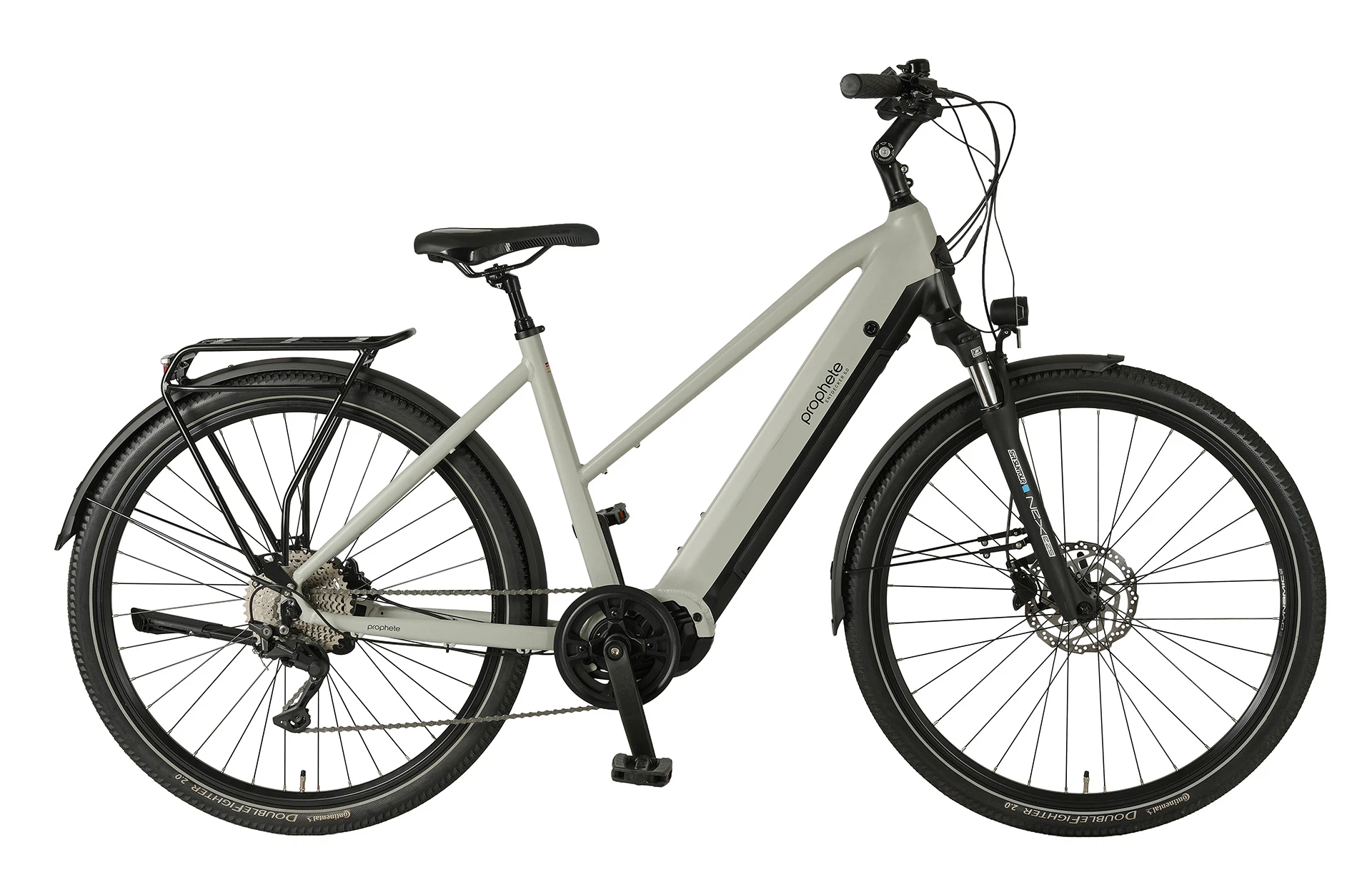 Entdecker 5.0 Trekking E-Bike Trapezrahmen - Planaufnahme auf weißem Grund