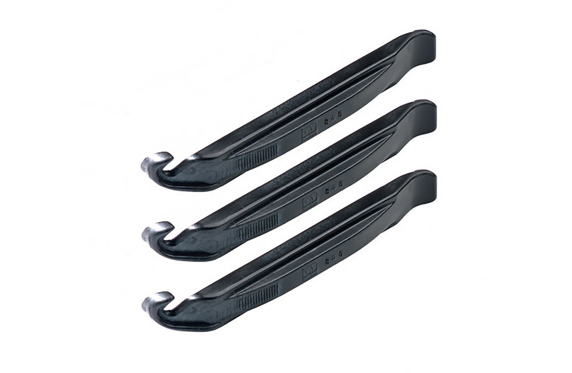 Reifenheber schwarz - diagonale Ansicht auf weißem Grund