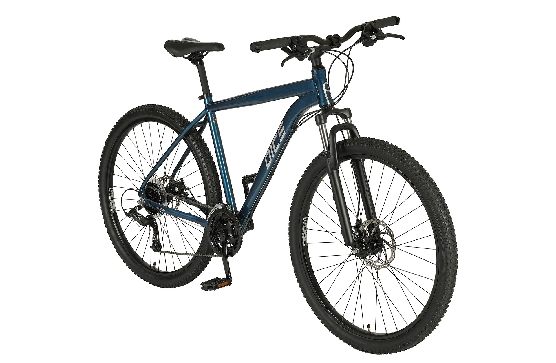 Dice 100 Mountainbike - diagonale Ansicht auf weißem Grund