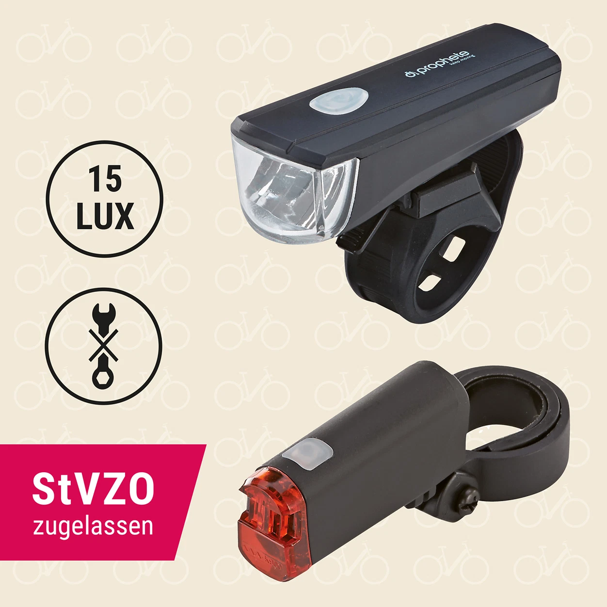 Batterieleuchtenset 15 Lux