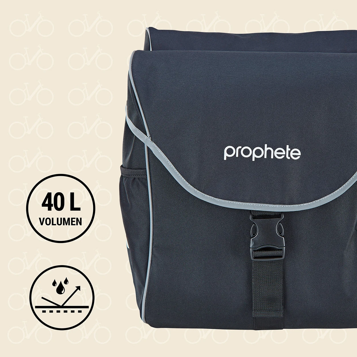 Doppelpacktasche schwarz