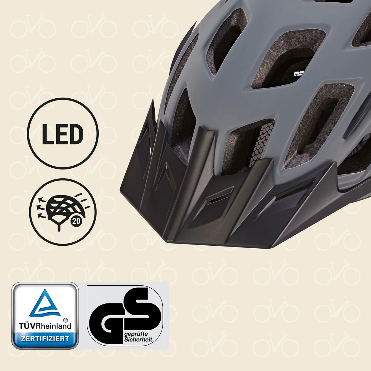 Fahrradhelm grey