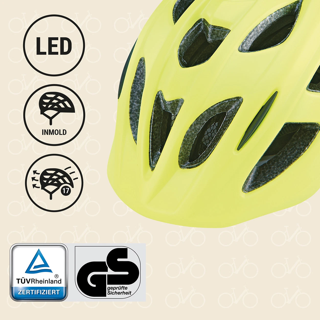 Kinder-Fahrradhelm Inmold