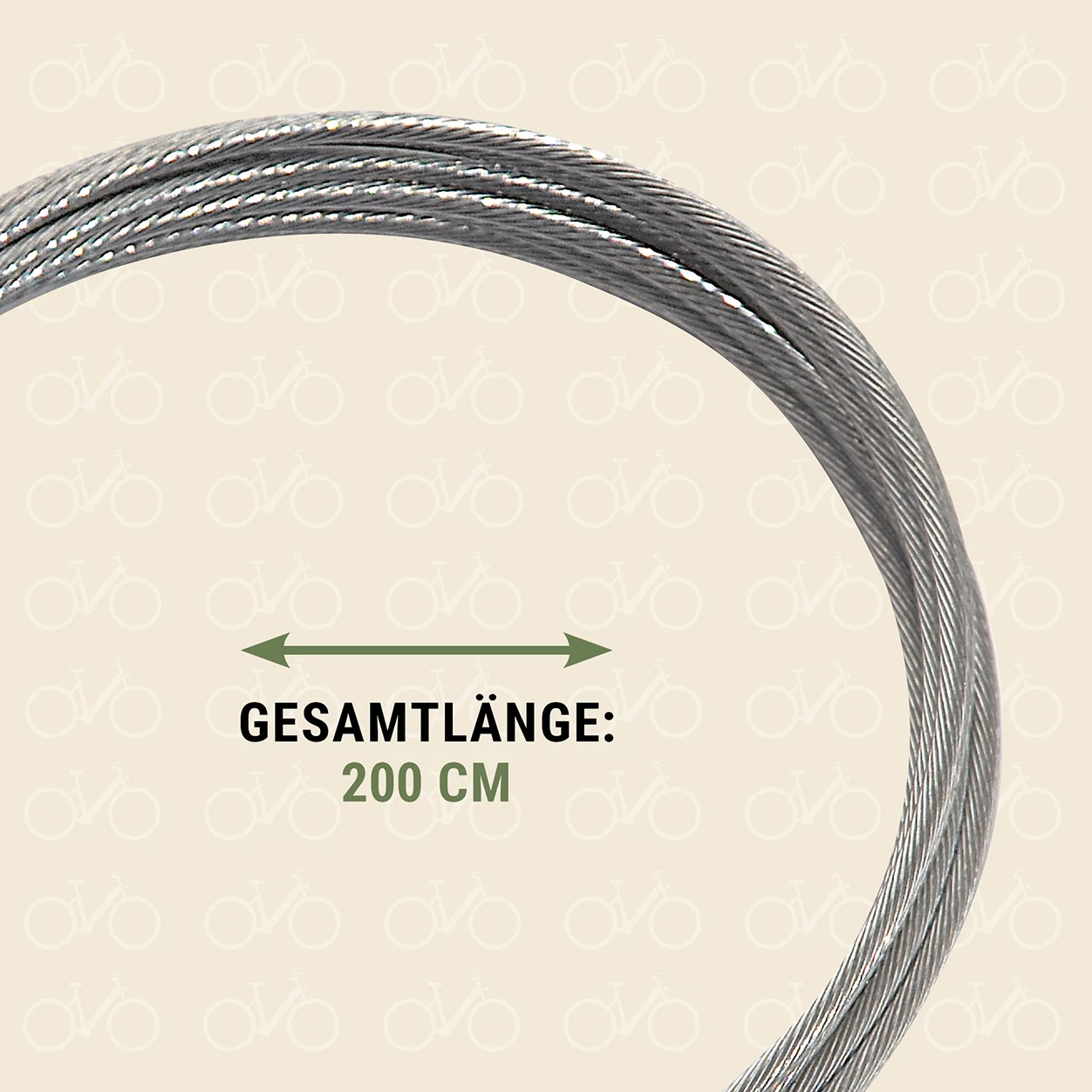 Bremszug 200 cm Gesamtlänge - Ansicht von vorne