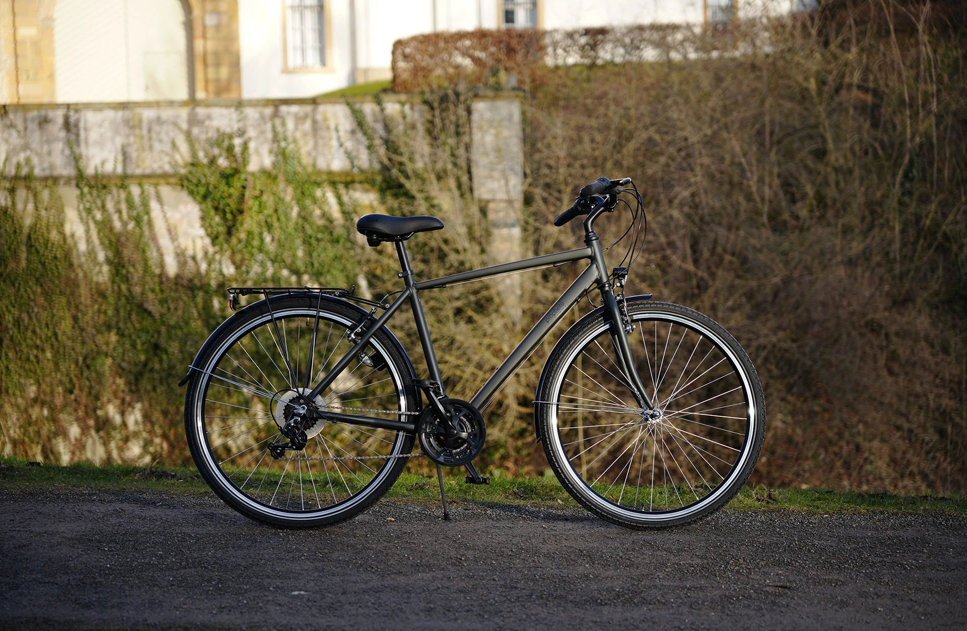 Entdecker 100 Trekking Bike - Ansicht seitlich im Freien
