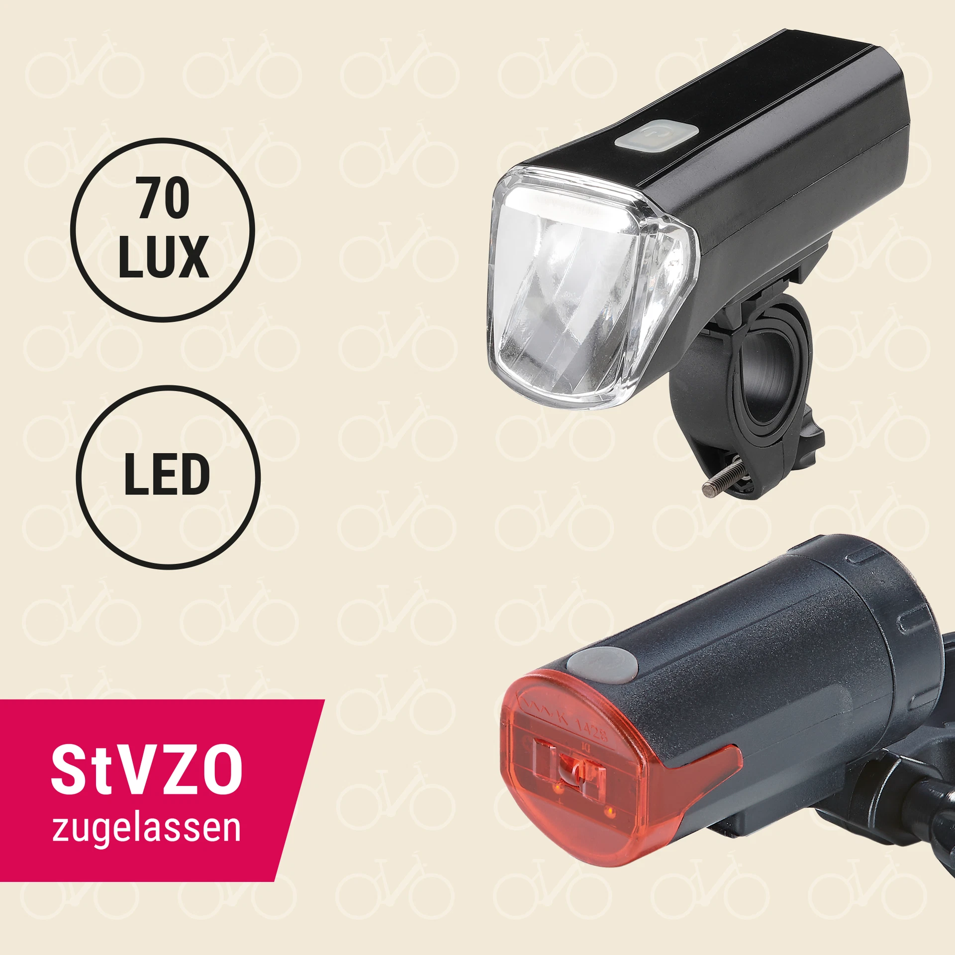 Beleuchtungsset 70 Lux LED - Ansicht von vorne