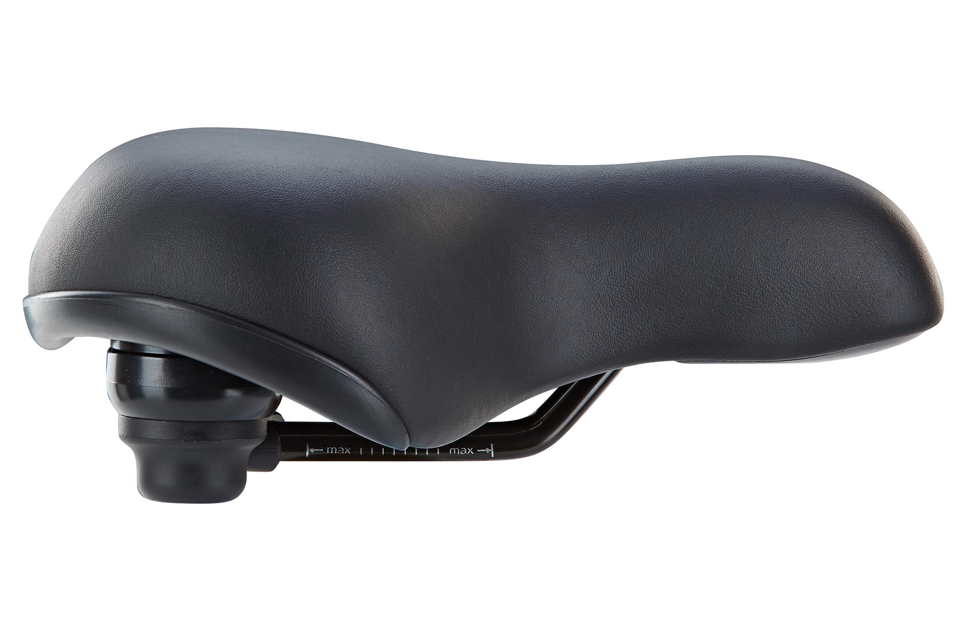 Fahrradsattel - seitliche Ansicht auf weißem Grund