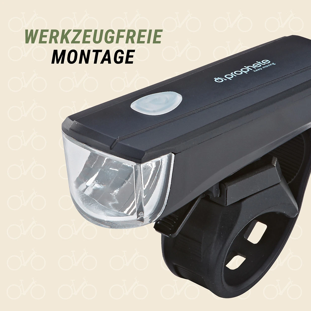 Scheinwerfer werkzeugfreie Montage - diagonale Ansicht