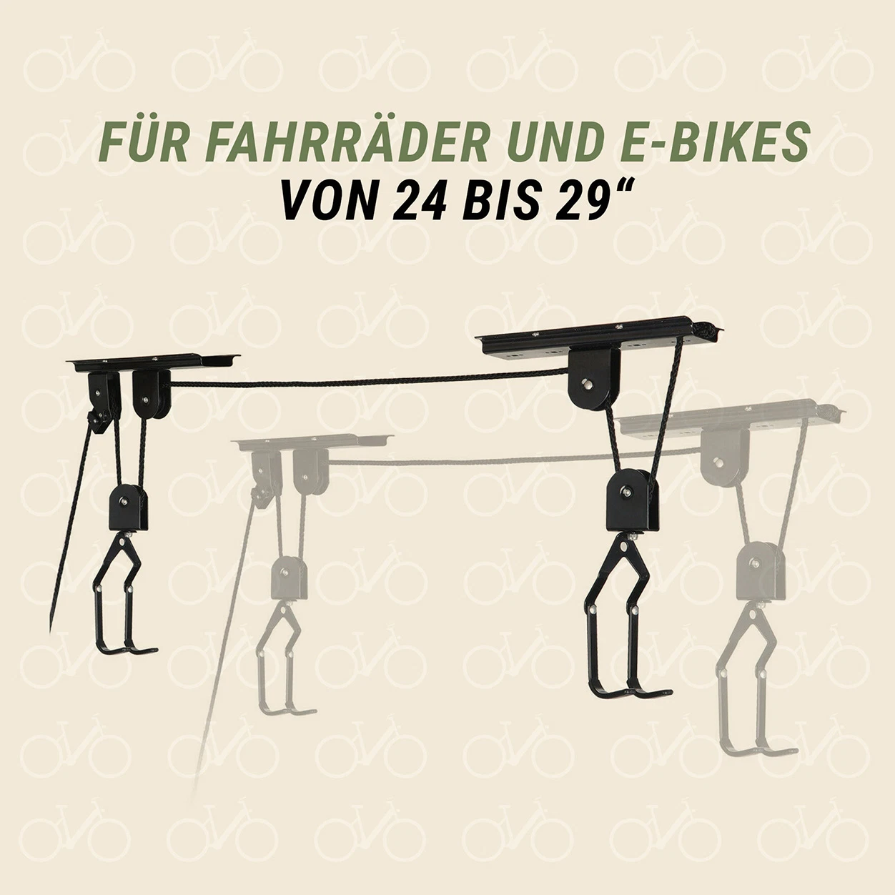 E-Bike Lift für Bikes von 24 bis 29 Zoll - Detailansicht