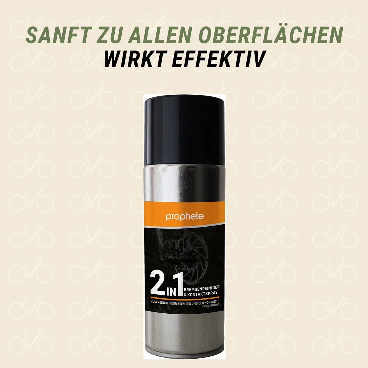 Bremsenreiniger und Kontaktspray sanft zu allen Oberflächen - vordere Ansicht