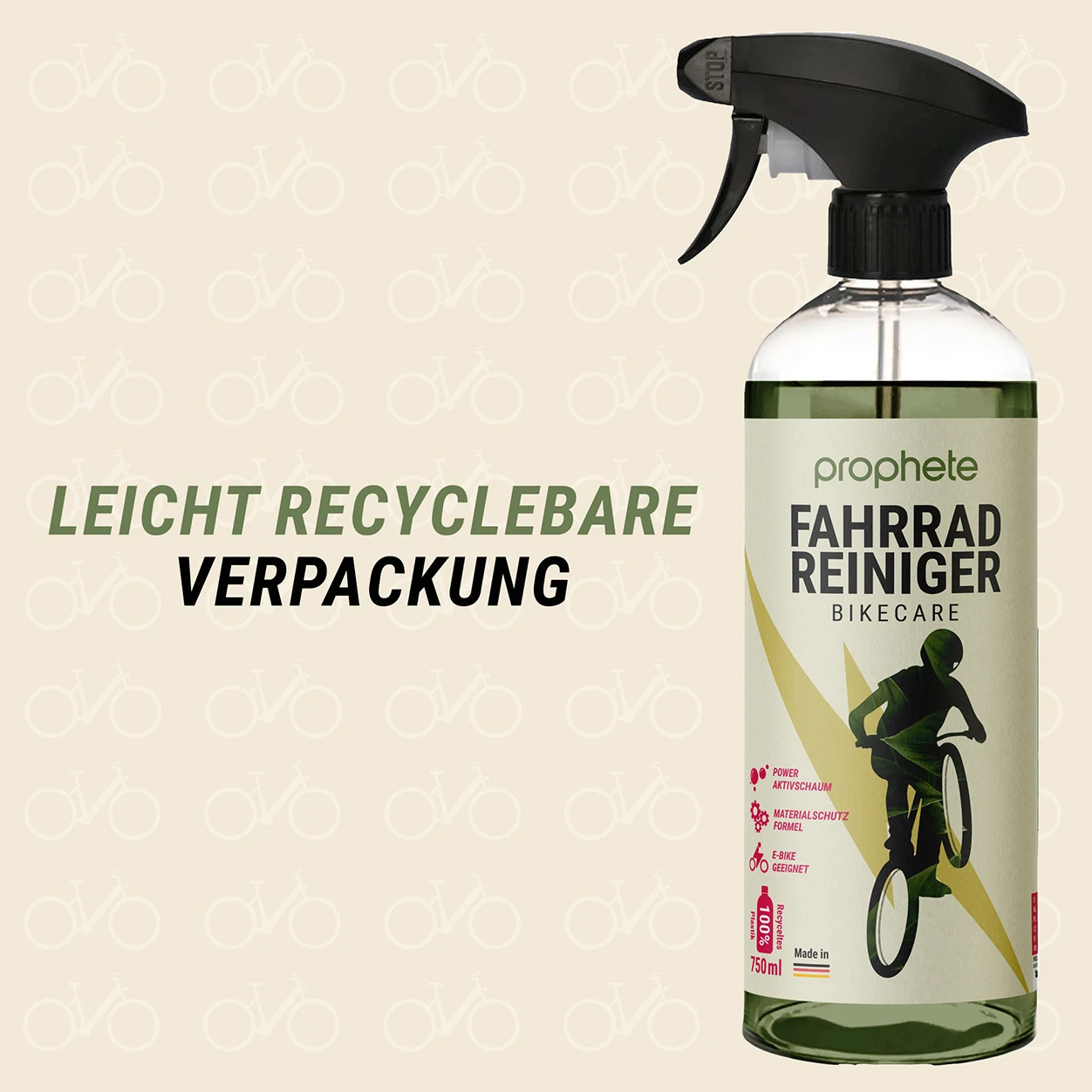 Fahrradreiniger recycelte Verpackung - vordere Ansicht