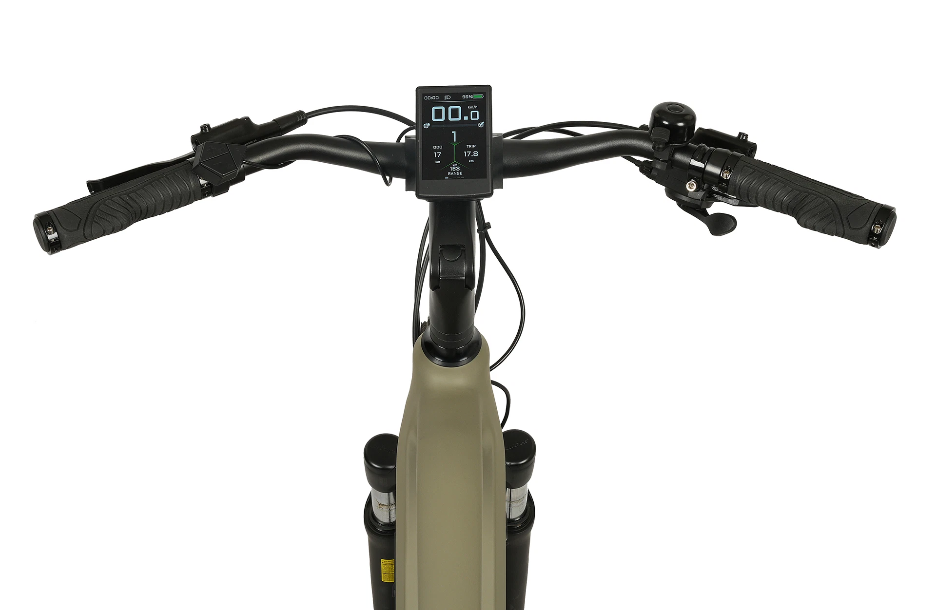 Entdecker 4.0 Trekking E-Bike Diamantrahmen - Detailansicht Display auf weißem Grund