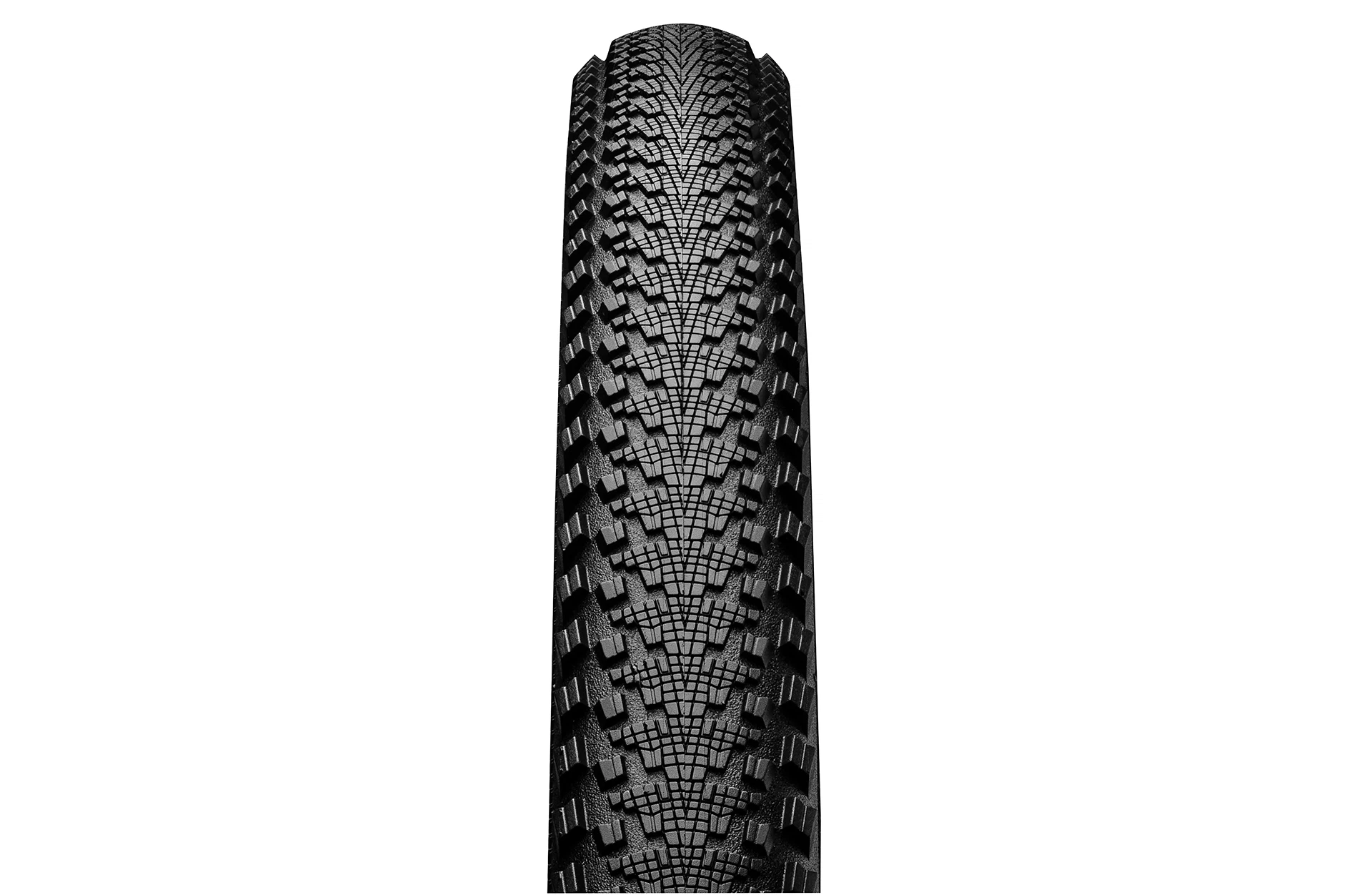 Fahrradreifen für Trekkingräder - Frontalansicht auf weißem Grund