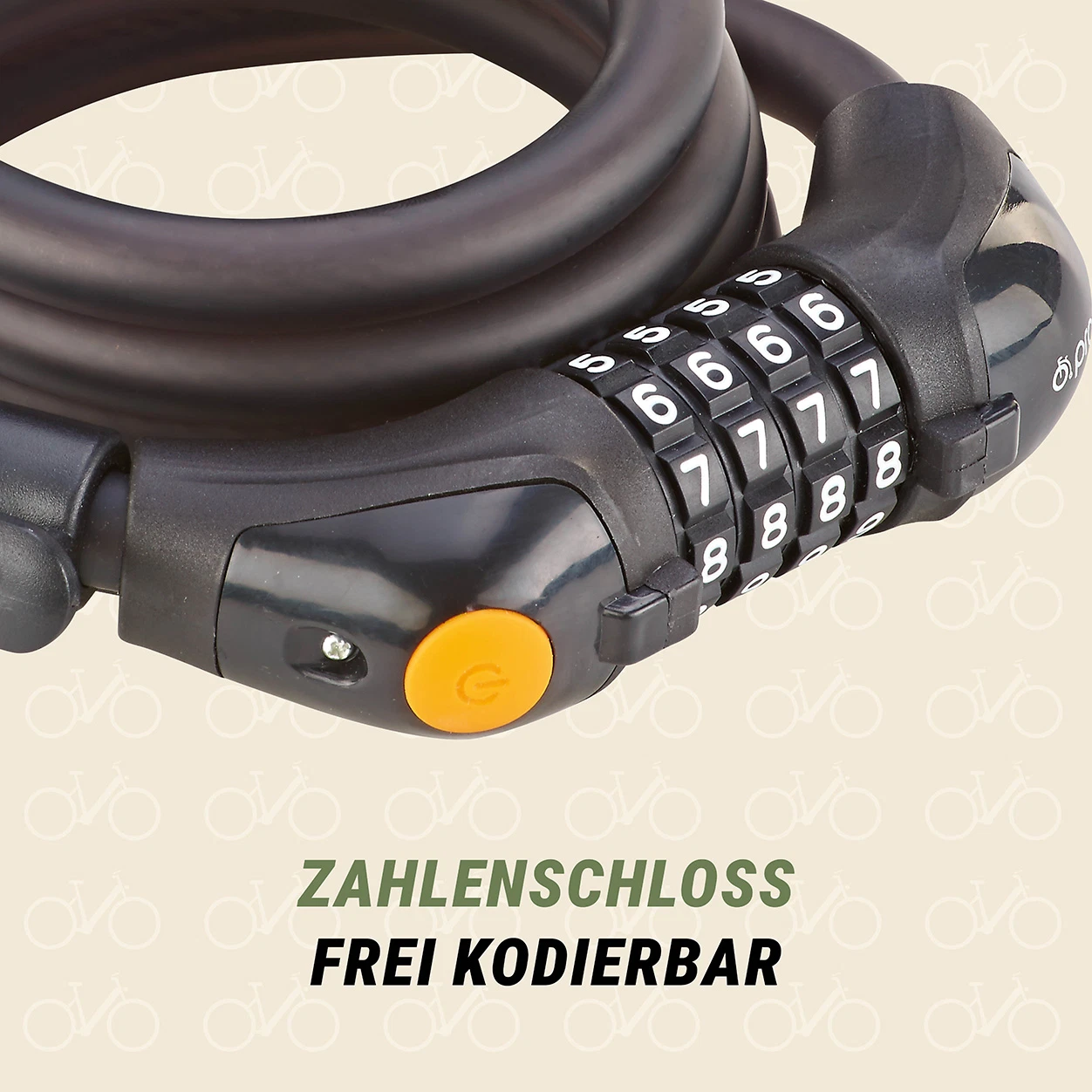 Spiralkabelschloss code 4