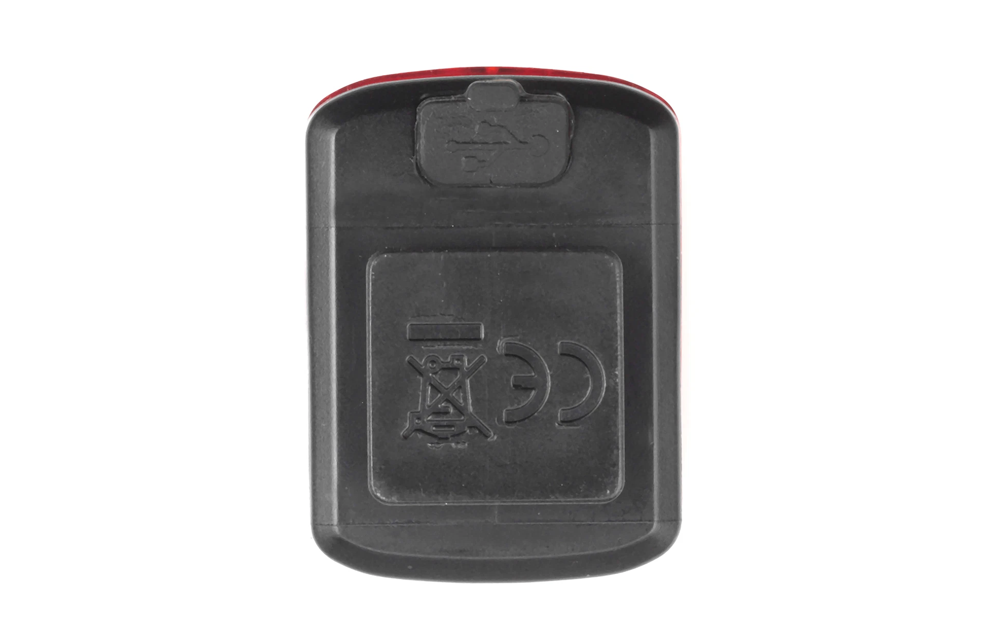 Rücklicht mit USB Anschluss - Ansicht von hinten auf weißem grund