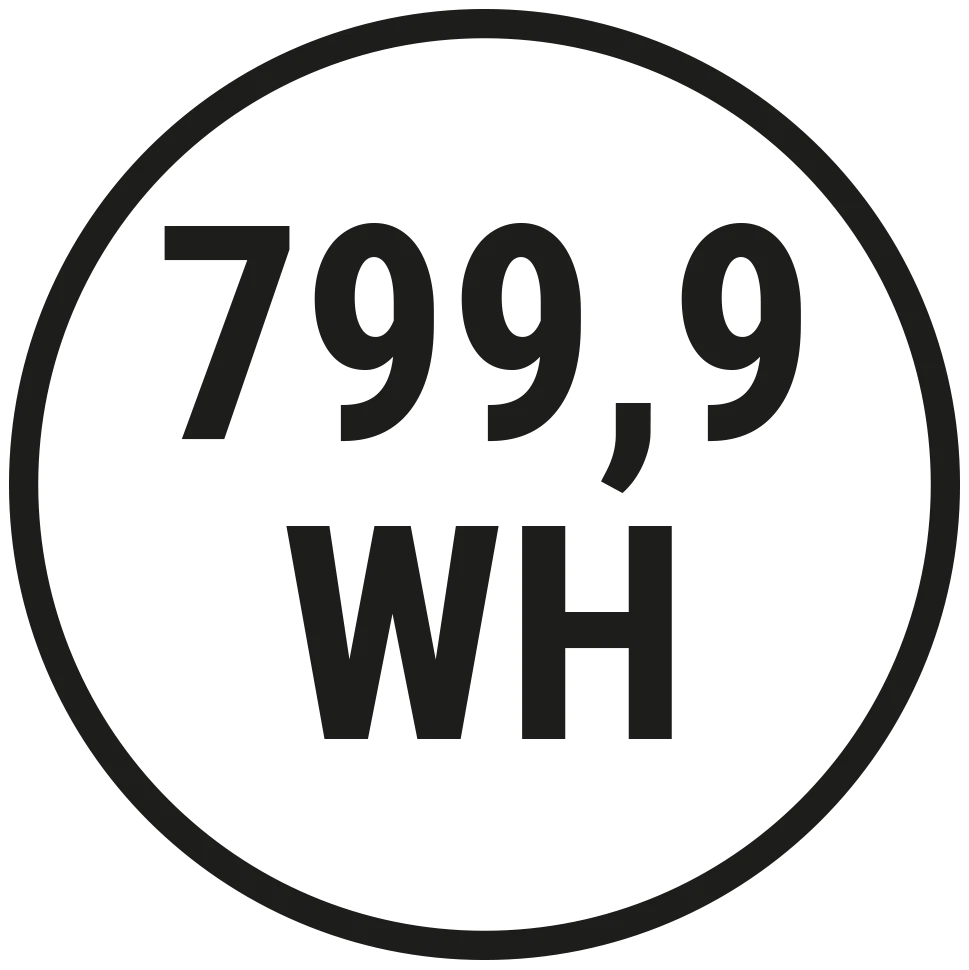 Icon 799,9 Wattstunden (rund)