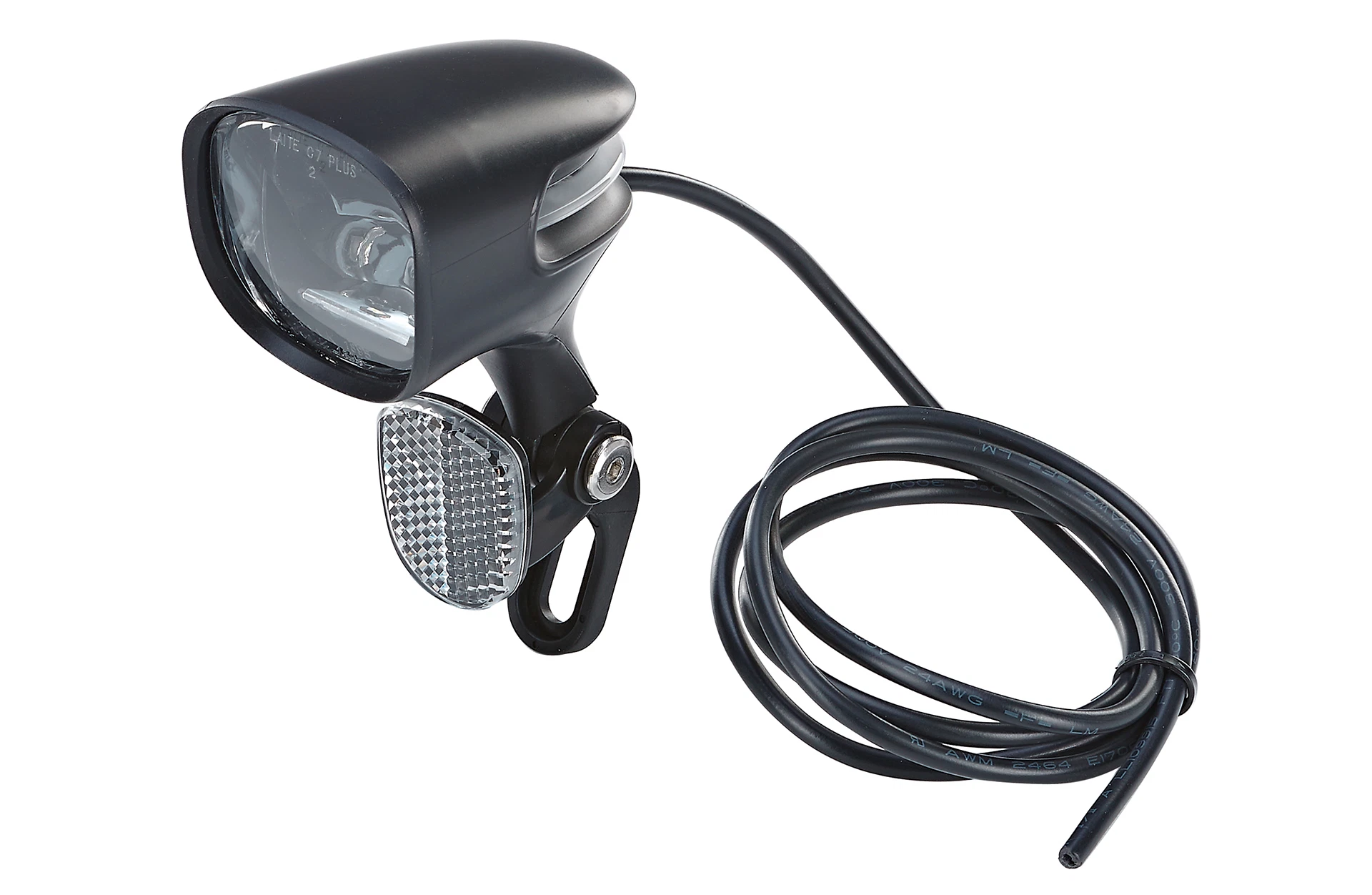 Scheinwerfer mit Anschlusskabel - diagonale Ansicht auf weißem Grund