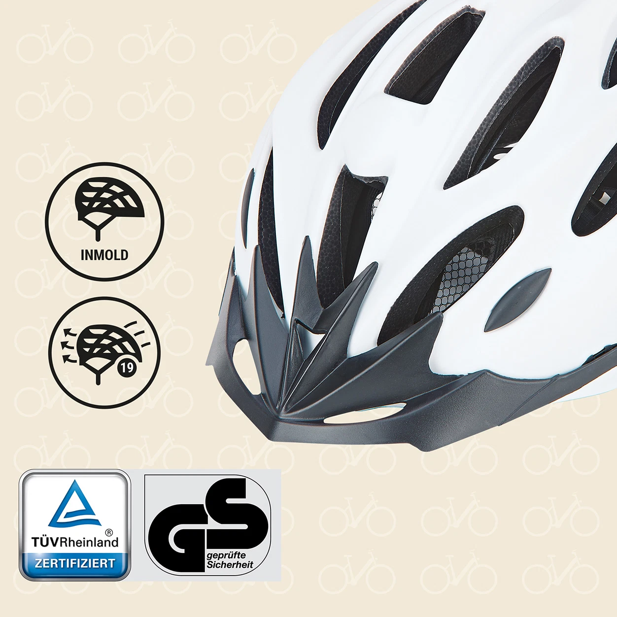 Fahrradhelm white