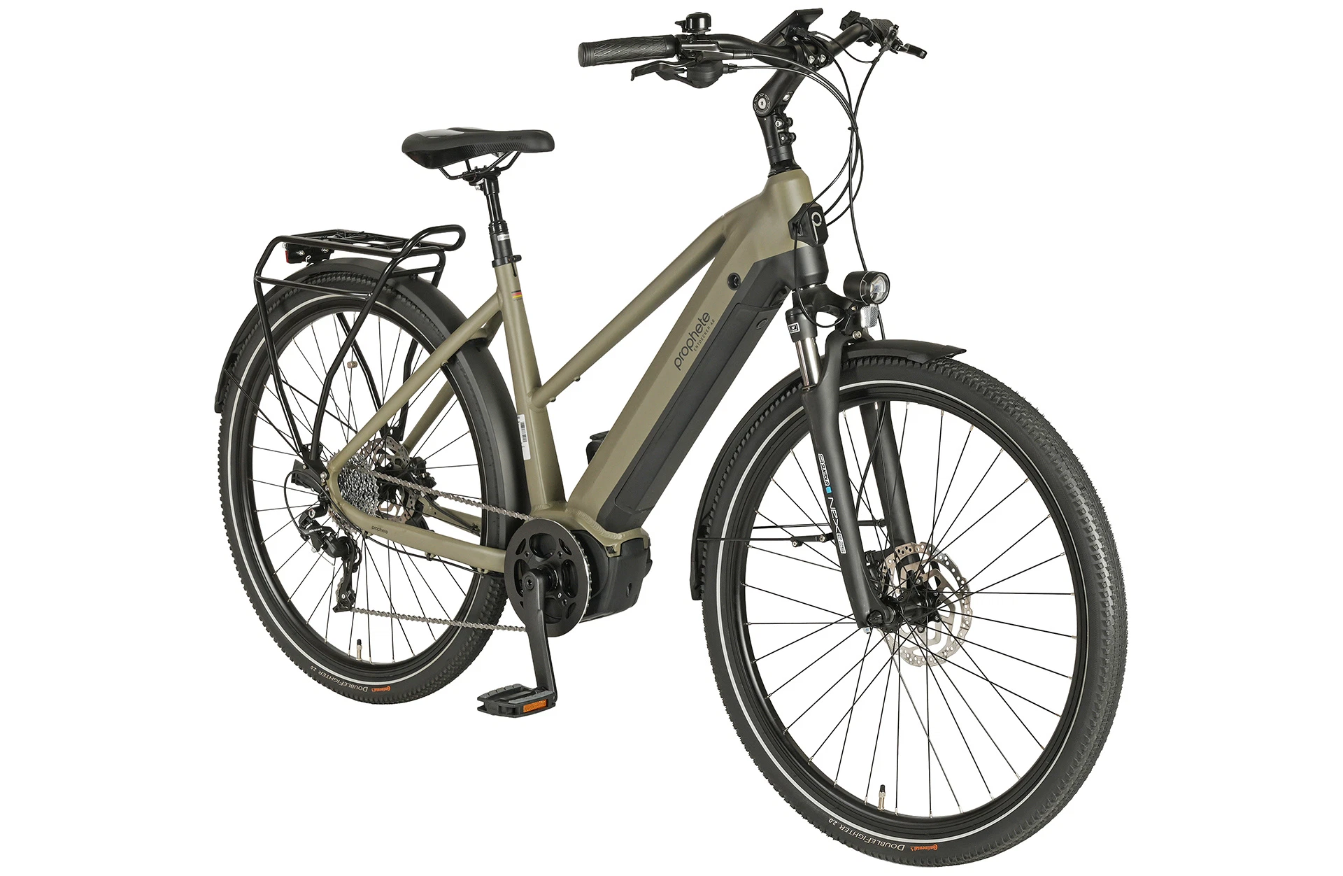 Entdecker 4.0 Trekking E-Bike Trapezrahmen - diagonale Ansicht auf weißem Grund