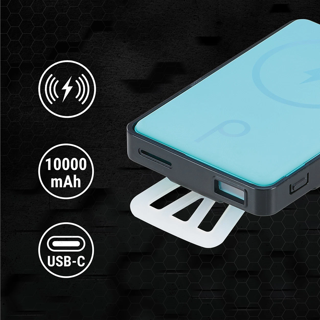 Smartphone Halterung mit Power Bank USB-C - Ansicht von vorne
