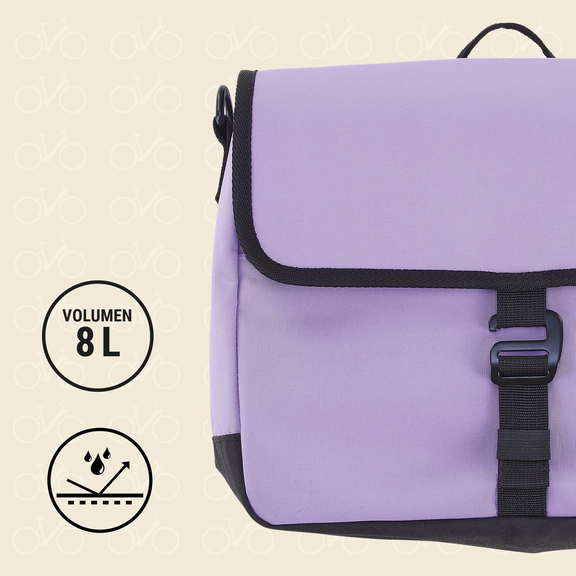 Seitenpacktasche lila