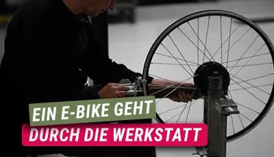 Ein E-Bike geht durch die Werkstatt