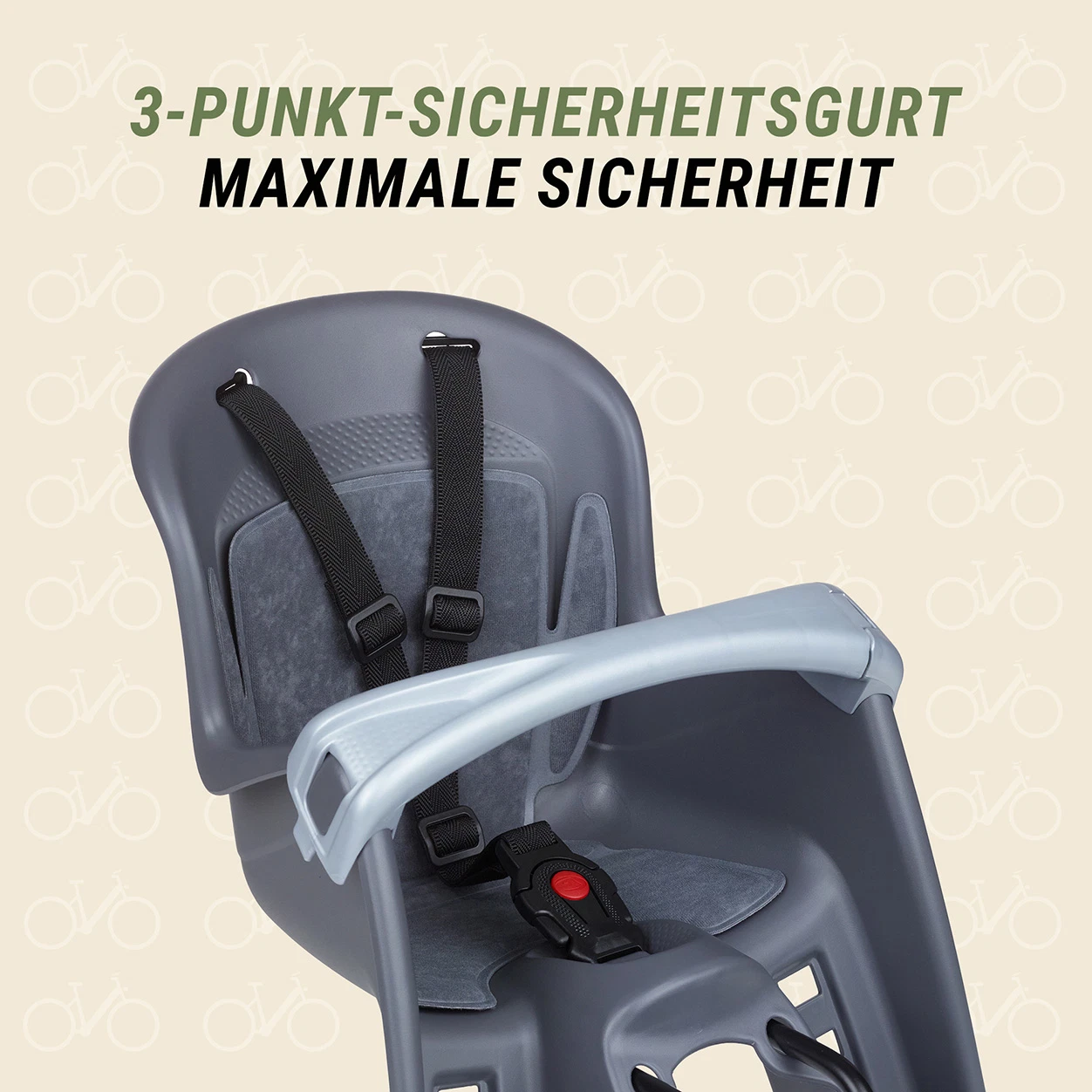 Kindersitz 3-Punkt Gurt - diagonale Ansicht
