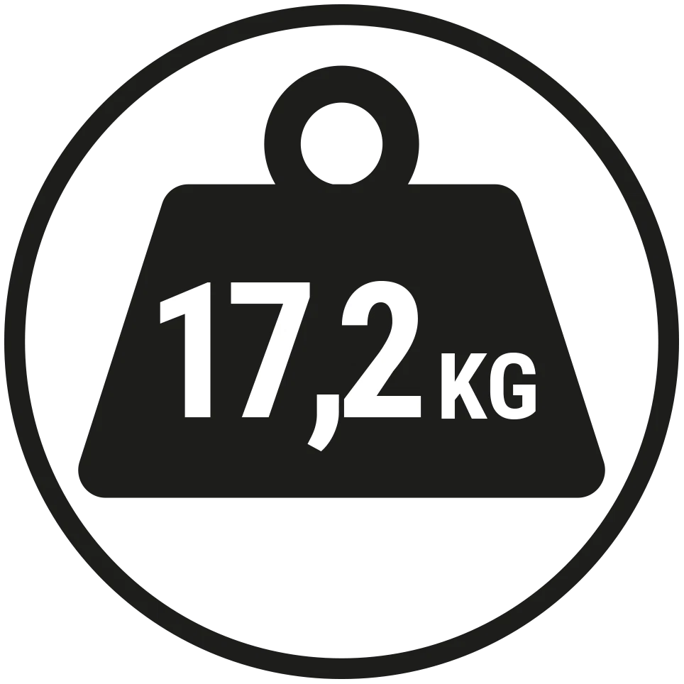 Icon (rund) Gewicht 17,2 kg