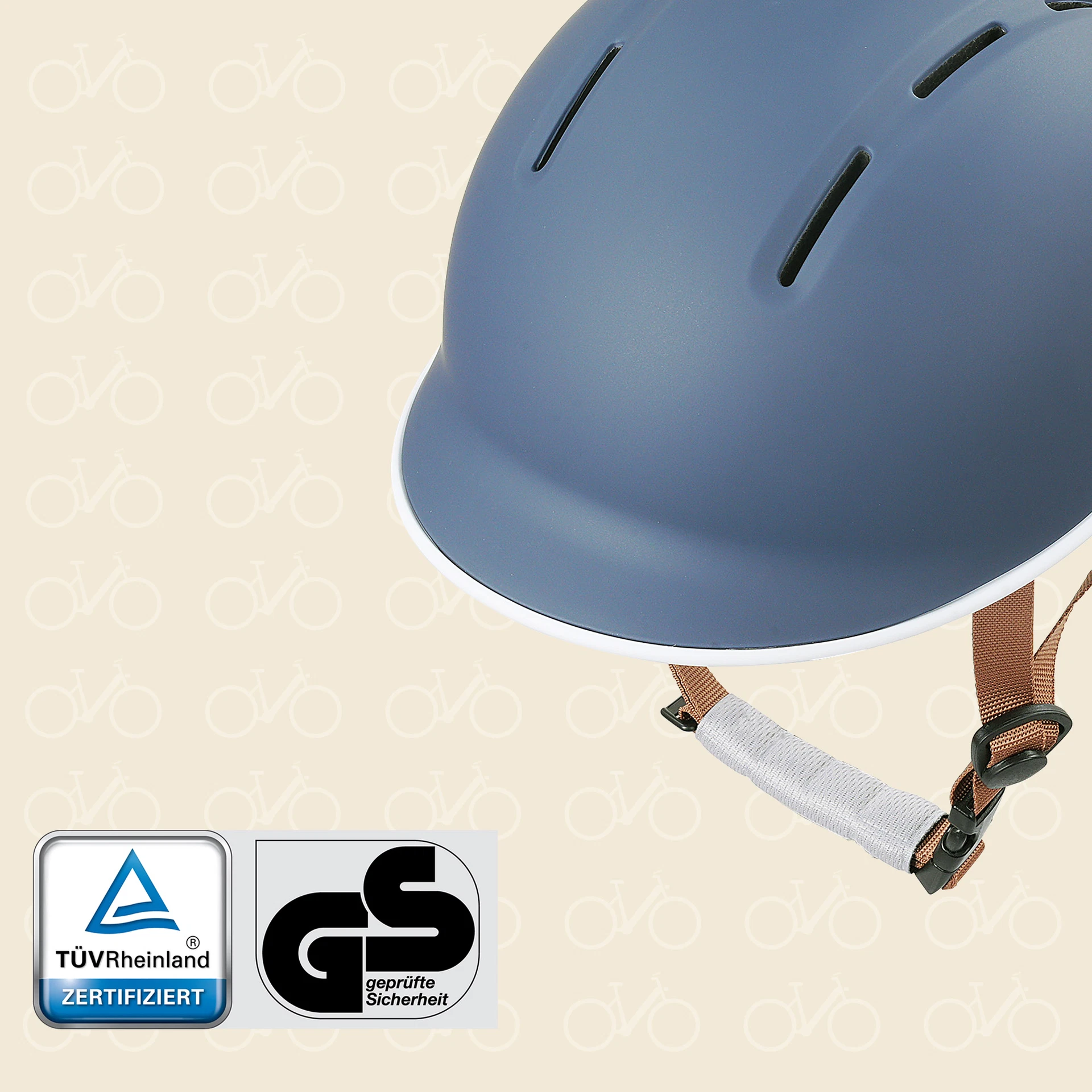 Kinder-Fahrradhelm Trio blau
