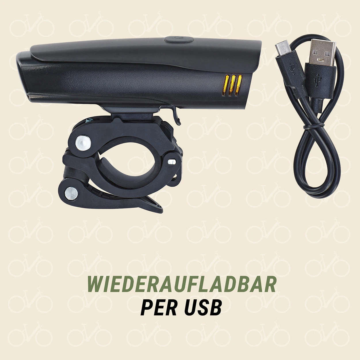 LED USB Akku-Scheinwerfer 50/25 Lux