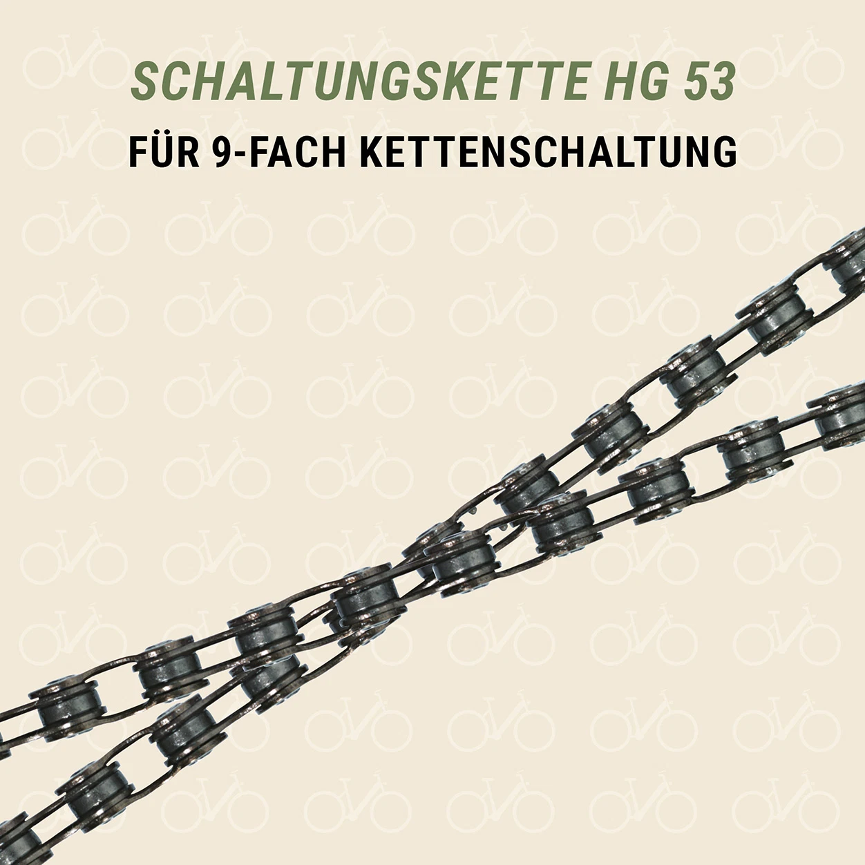 Schaltungskette HG 53 für 9 Fach Kettenschaltung - diagonale Ansicht