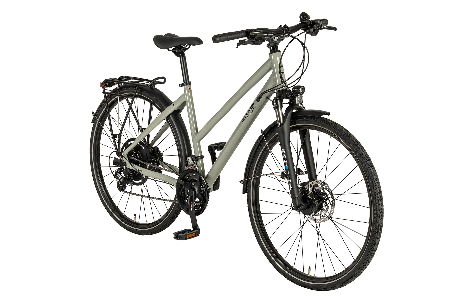 Entdecker 500 Trekking Bike Trapezrahmen - diagonale Ansicht auf weißem Grund