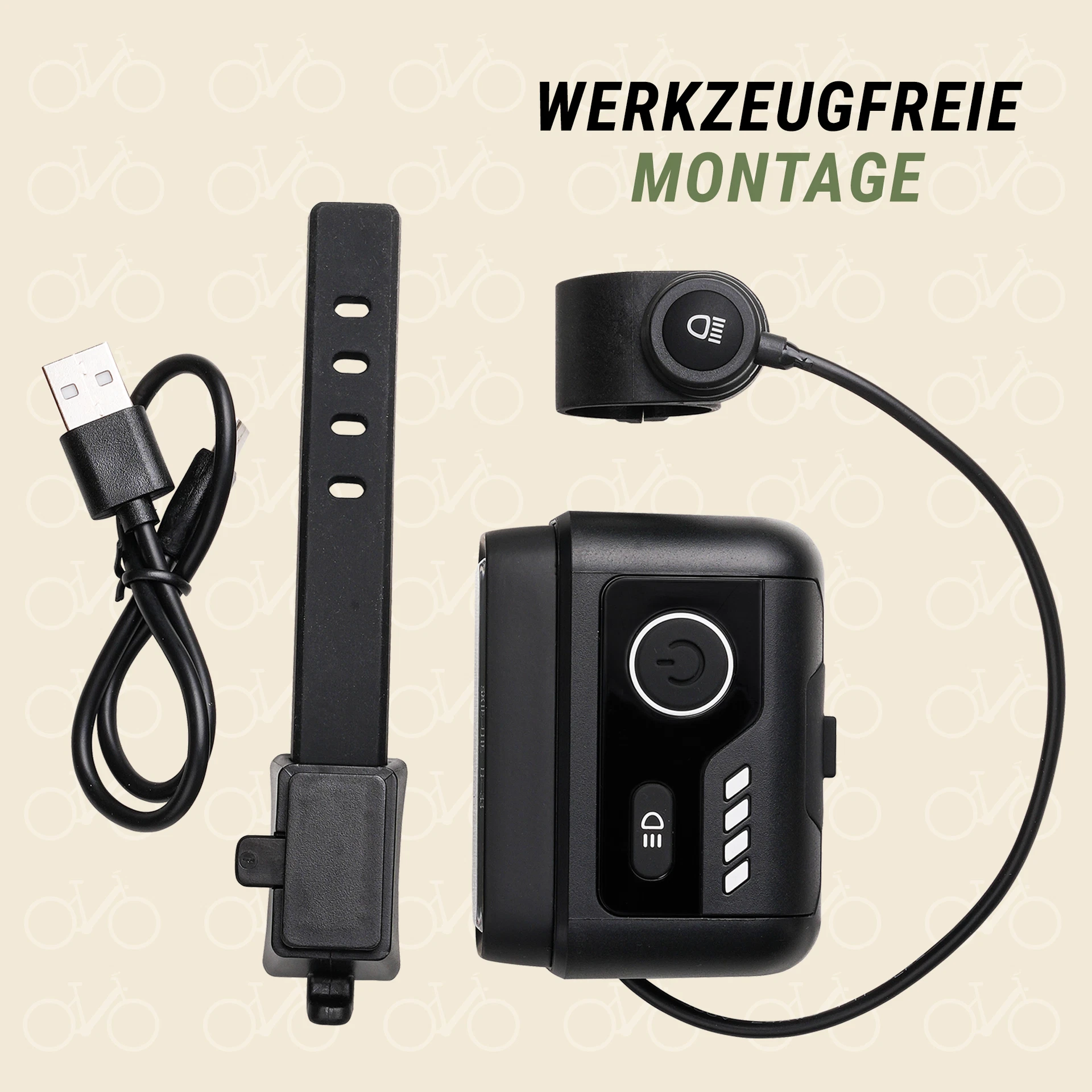Scheinwerfer werkzeugfreie Montage - seitliche Ansicht