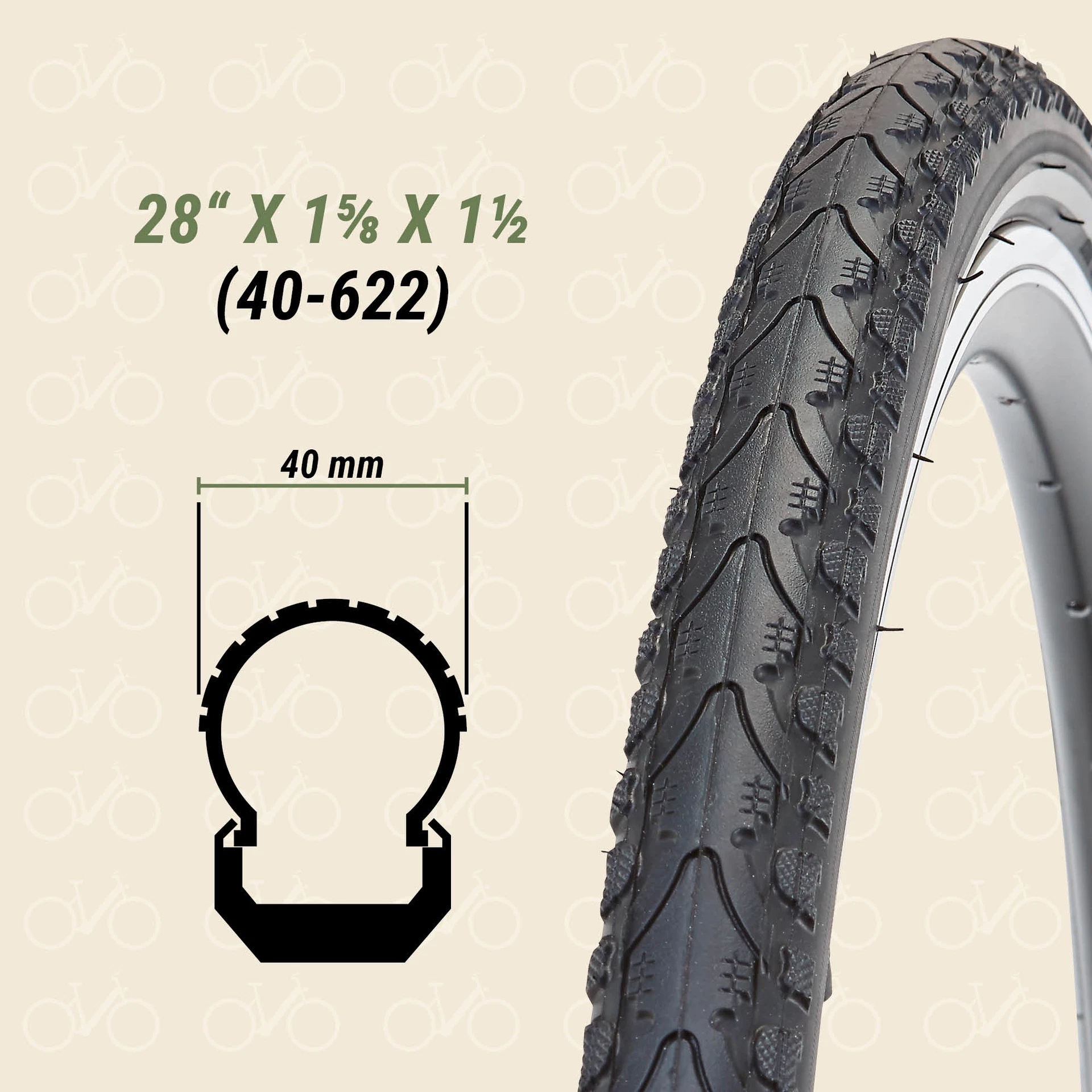 Reifen 28" x 1⅝ - 1½ (40-622)