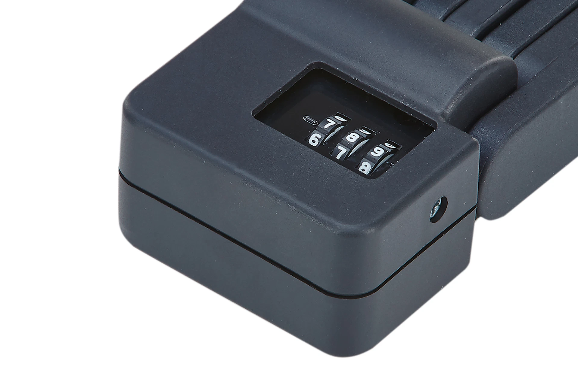 Faltschloss Zahlenschloss - Detailansicht auf weißem Grund