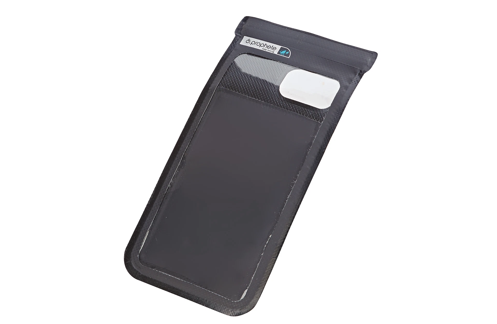 Smartphonehülle grau - diagonale Ansicht auf weißem Grund