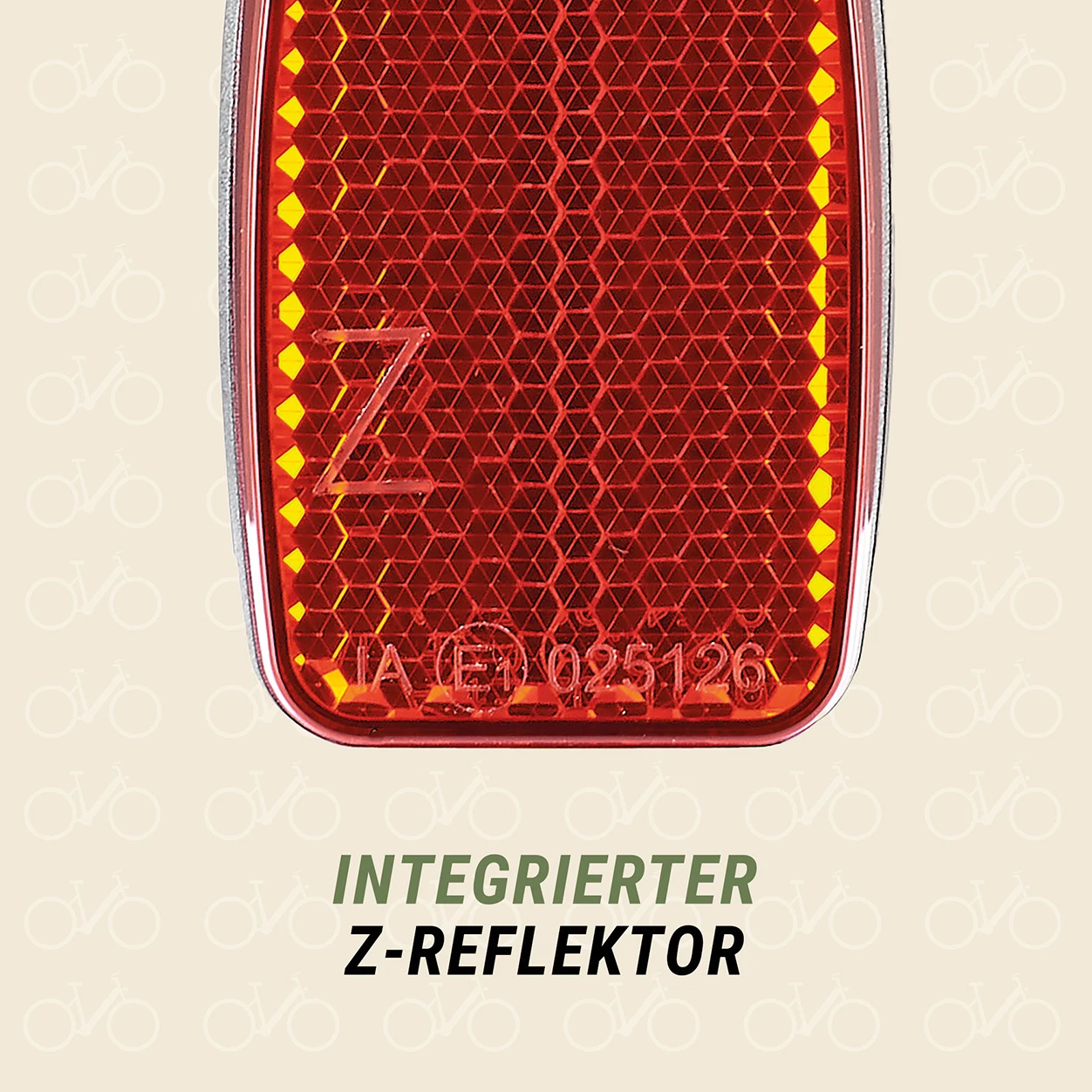 Mini LED-Rücklicht mit integrierten Z Reflektoren - detailansicht