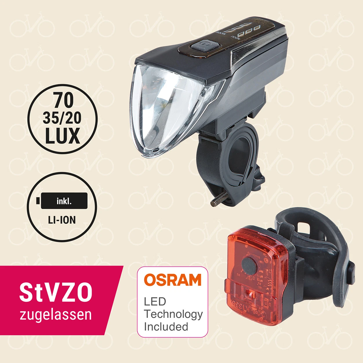 LED-Akkuleuchten 70/35/20 Lux