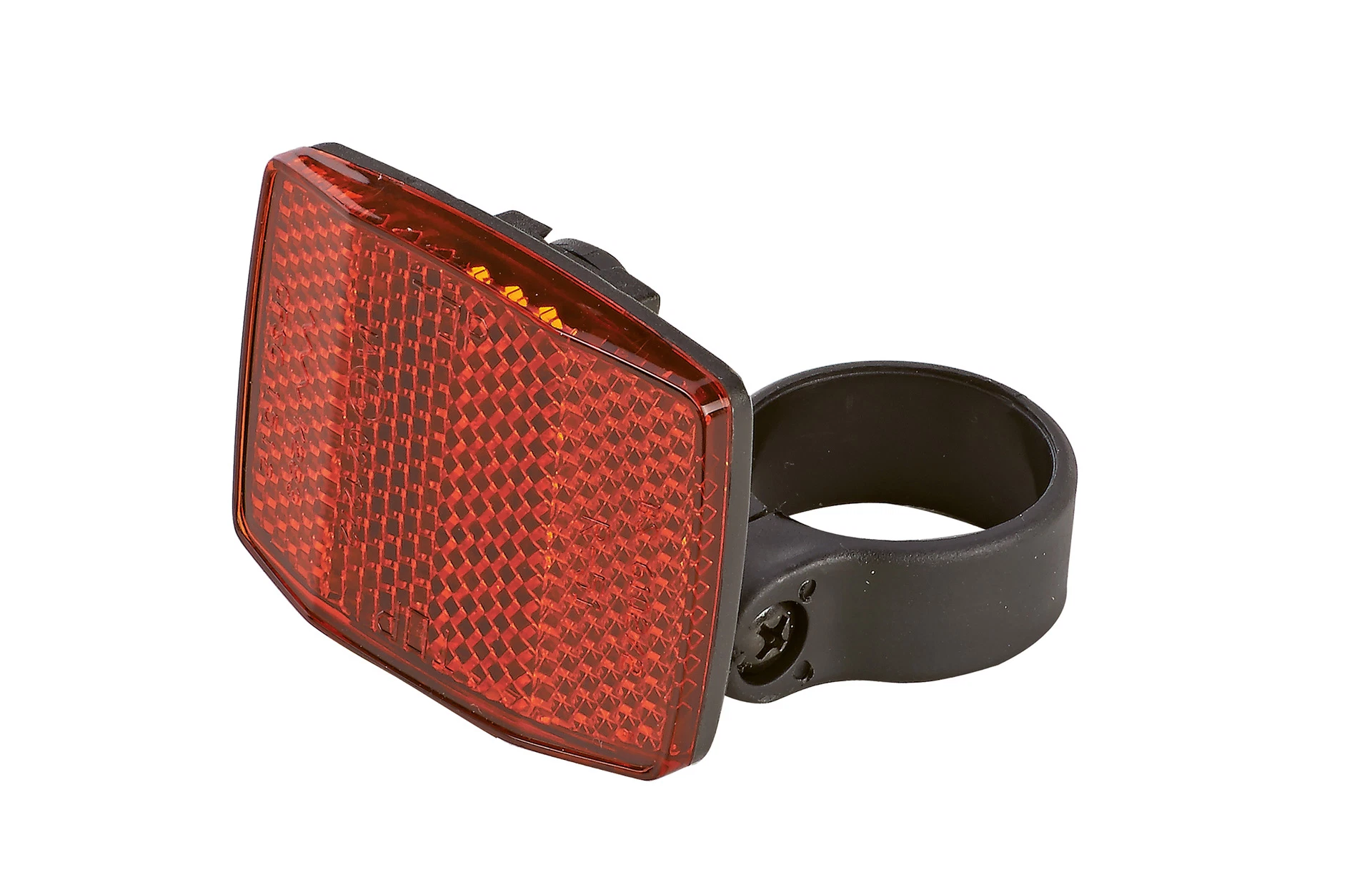 Reflektor MTB rot - diagonale Ansicht auf weißem Grund