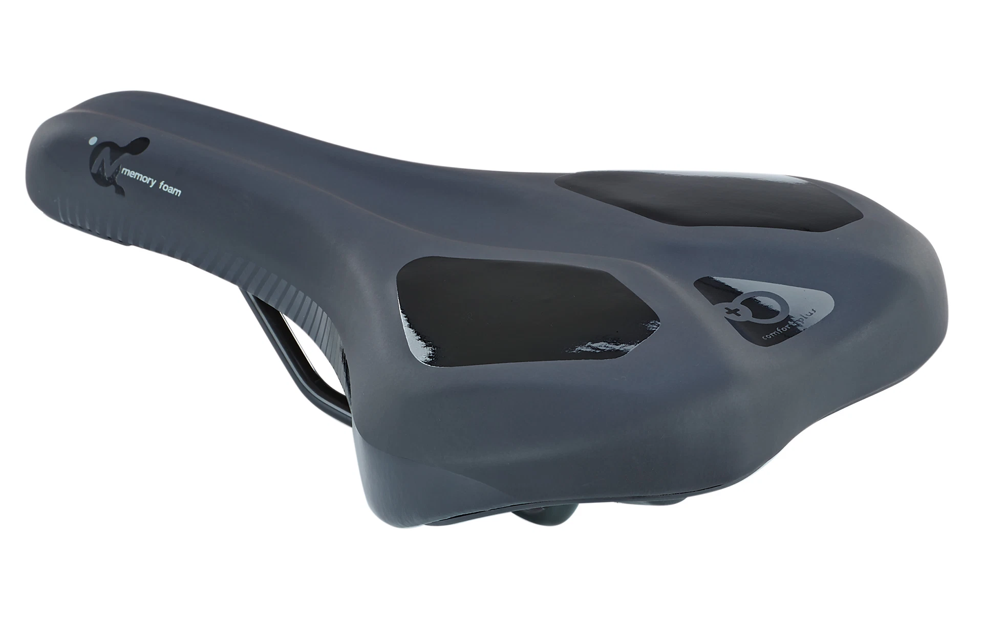 Sattel Memory Foam - diagonale Ansicht auf weißem Grund