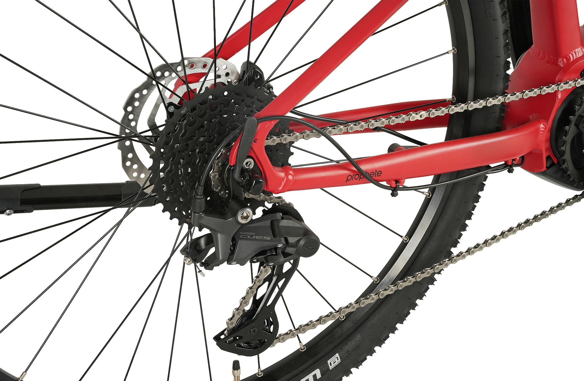 Dice 3.1 E-Mountainbike - Detailansicht Motor auf weißem Grund