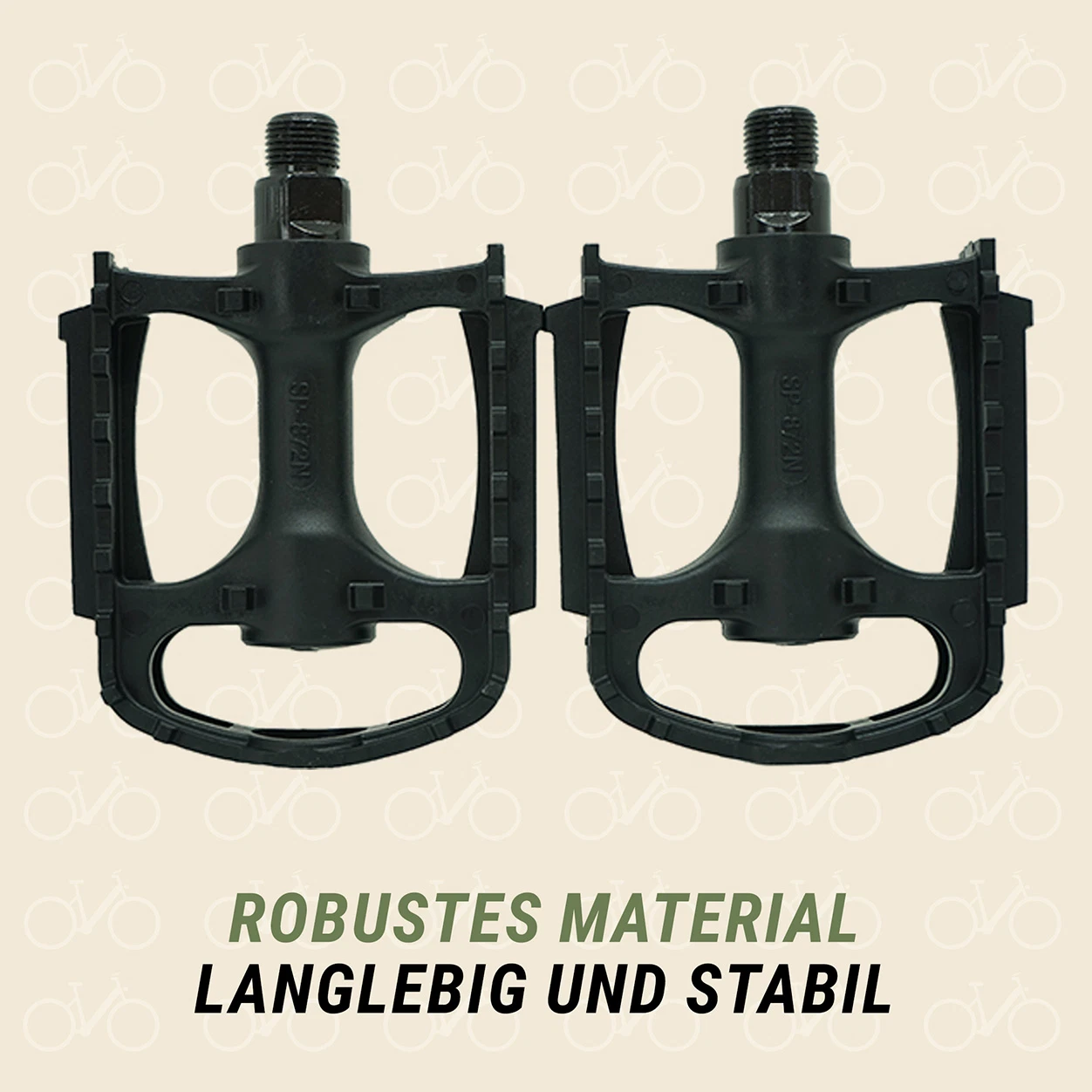 Universal Pedalen Schwarz robustes Material - Ansicht von oben