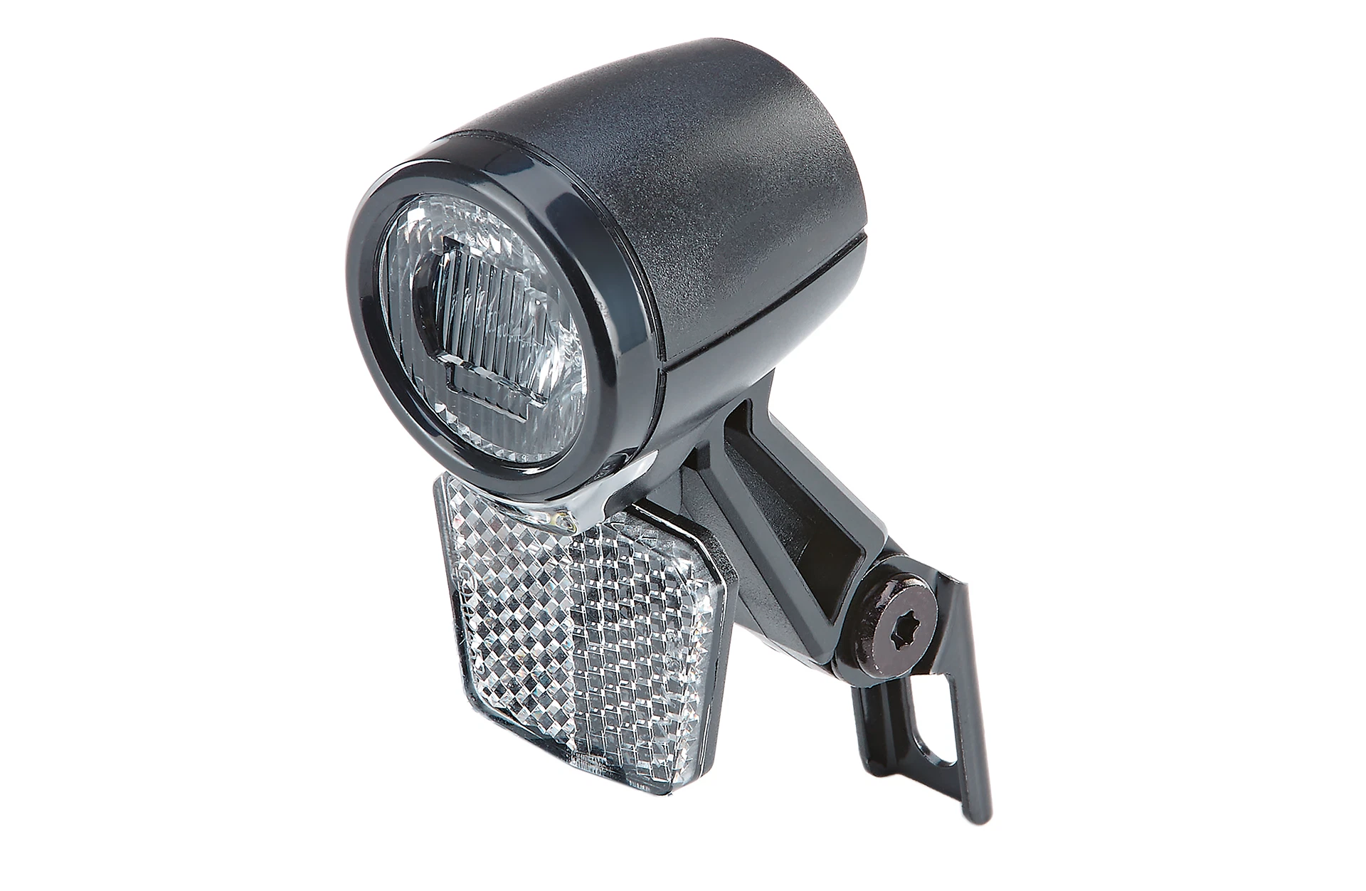 Scheinwerfer rund mit Reflektor - diagonale Ansicht auf weißem Grund